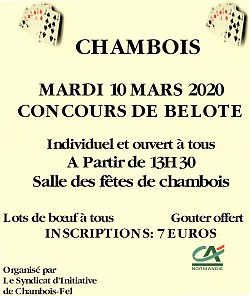 Tournoi de belote à Chambois.